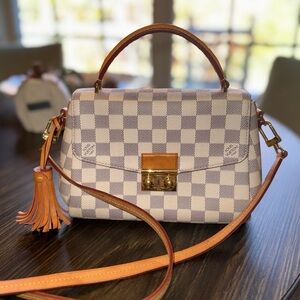 AUTHENTIC Louis Vuitton Croisette (Damier Azur) with receipt